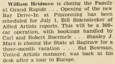 Family Theatre - Box Office Magazine June 1959 (newer photo)